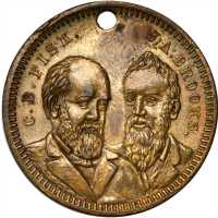 1888 Clinton B. Fisk. CBF 1888-unlisted. Brass. 25.9 mm. Extremely Fine.