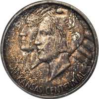 Lot of (3) Certified Commemorative Silver Half Dollars. MS-64.
