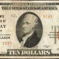 Cape May, New Jersey. $10 1929 Ty. 2. Fr. 1801-2. The Merchants NB. Charter #9285. Very Fine.