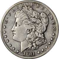 1881-CC Morgan Silver Dollar. VF-25 (PCGS).