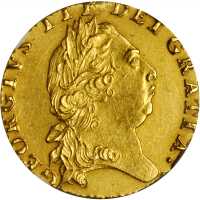 英国。乔治三世（1760-1820）几内亚金币  。