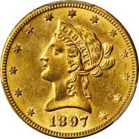 1897-O Liberty Head Eagle. Unc Details--Cleaned (PCGS).
