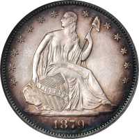 1879 Liberty Seated Half Dollar. WB-102. Type II Reverse. MS-65 (NGC).
