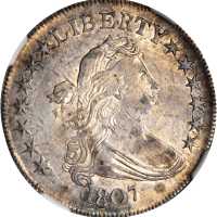 1807 Draped Bust Half Dollar. O-107a, T-5. Rarity-4+. AU Details--Improperly Cleaned (NGC).