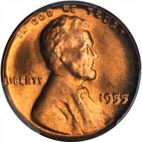 1955 Lincoln Cent. FS-102. Doubled Die Obverse. MS-65 RD (PCGS).