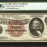 Fr. 263. 1886 $5 Silver Certificate. PMG Choice Uncirculated 64.