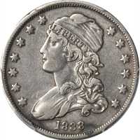 1838 Capped Bust Quarter. B-1, the only known dies. Rarity-1. EF Details--Cleaned (PCGS).