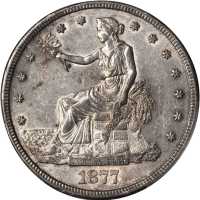 1877-S Trade Dollar. AU-55 (PCGS).