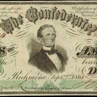 T-16. Confederate Currency. 1861 $50. About Uncirculated.