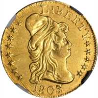 1803/2 Capped Bust Right Half Eagle. B-3. Rarity-4. Imperfect T, 3 Free of Bust. AU Details--Repaire