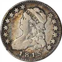 1815 Capped Bust Quarter. B-1, the only known dies. Rarity-1. Fine-12 (PCGS).