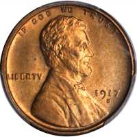 1917-S Lincoln Cent. Unc Details--Questionable Color (PCGS).