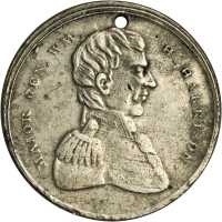 1836 William Henry Harrison. DeWitt-WHH 1836-1. German silver. 30.8 mm. Choice Very Fine.