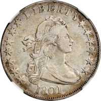 1801 Draped Bust Half Dollar. O-101, T-2. Rarity-3. VF-35 (NGC).