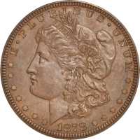 1878 Pattern Morgan Dollar. Judd-1550b, Pollock-1726. Rarity-6+. Copper. Reeded Edge. Proof-65 BN (P
