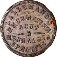 Missouri--St. Louis. 1863 John H. Blood, Lallemands Specific. Fuld-910B-3a. Rarity-9. Copper. 19 mm.