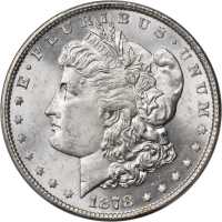 1878 Morgan Silver Dollar. 8 Tailfeathers. VAM-20. MS-64 (PCGS).