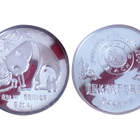 1987年美国长滩钱币邮票展览会纪念银章5盎司 完未流通