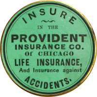 Illinois, Chicago. Provident Insurance Co. of Chicago. Bowers IL-500. Gilt brass. 38 mm. Gem Mint St