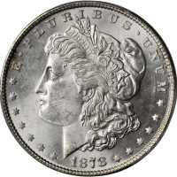 1878 Morgan Silver Dollar. 7/8 Tailfeathers. Weak. MS-64 (PCGS).