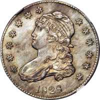 1828 Capped Bust Quarter. B-1. Rarity-1. MS-64 (NGC).