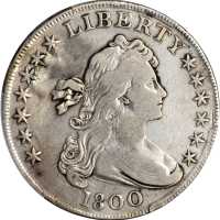 1800 Draped Bust Silver Dollar. BB-193, B-13, 18. Rarity-4. Fine Details--Repaired (PCGS).