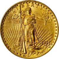1911 Saint-Gaudens Double Eagle. MS-63 (PCGS). CAC.