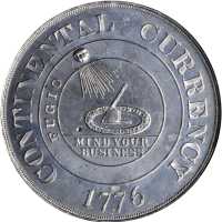 1776 (1961) Continental Dollar. Bashlow Restrike. White Metal. 38 mm. HK-854a. Rarity-3. MS-65 PL (N
