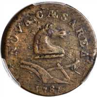 1787 New Jersey Copper. Maris 38-Y, W-5170. Rarity-3. EF-40 (PCGS). Gold Shield Holder.