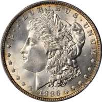 1886 Morgan Silver Dollar. MS-66+ (PCGS).
