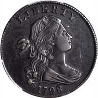 1798 Draped Bust Cent. S-176. Rarity-4. Style II Hair. EF-40 (PCGS).