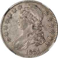 1831 Capped Bust Half Dollar. O-113. Rarity-4. EF-45 (NGC).