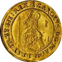 英国。查理一世（1625-49）年Triple Unite金币。