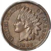 1908-S Indian Cent. AU-55 (PCGS).