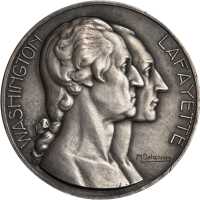 1936 111th World Energy Conference French Delegation Medal. Silver. 50 mm. 60.6 grams. By Maurice De