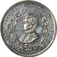 1864 George McClellan. DeWitt-GMcC 1864-4. White metal. 34.2 mm. Mint State.