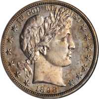1898 Barber Half Dollar. Proof-67 (NGC).