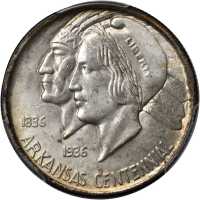1937 Arkansas Centennial. MS-66 (PCGS).