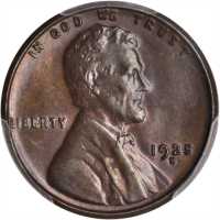 1925-S Lincoln Cent. MS-64 BN (PCGS).
