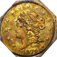 1872/1 Octagonal 50 Cents. BG-914. Rarity-4. Liberty Head. AU-58 (PCGS). OGH.