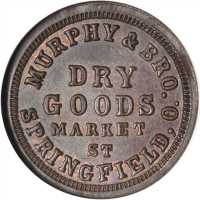 Ohio--Springfield. 1863 Murphy & Brother. Fuld-830F-3a. Rarity-7. Copper. 19 mm. MS-64 RB (NGC).