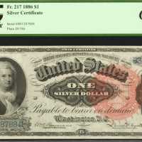 Fr. 217. 1886 $1 Silver Certificate. PCGS Gem New 65 PPQ.
