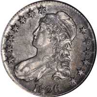 1826 Capped Bust Half Dollar. O-107. Rarity-3. AU-50 (ANACS). OGH.