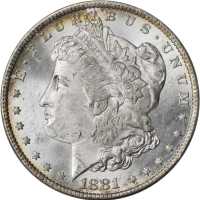 1881-O Morgan Silver Dollar. VAM-1A. MS-64 (ANACS).