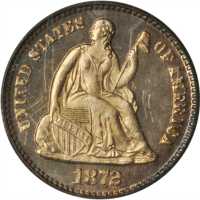 1872 Liberty Seated Half Dime. Proof-65 (PCGS). CAC.
