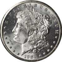 1884-CC GSA Morgan Silver Dollar. MS-63 (Uncertified).