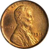 1914 Lincoln Cent. Proof-66 RB (PCGS). CAC. OGH.