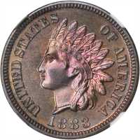 1883 Indian Cent. Proof-65 BN (NGC).