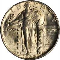 1929-D Standing Liberty Quarter. AU-58+ (PCGS).