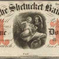 Norwich, Connecticut. Shetucket Bank. ND (18xx). $1. About Uncirculated. Remainder.